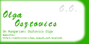 olga osztovics business card